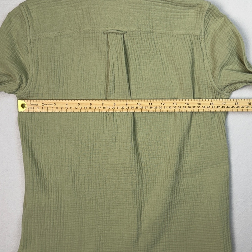 J.Crew Button Up Shirt Women’s 00 | 100% Cotton | Green - Picture 8 of 13